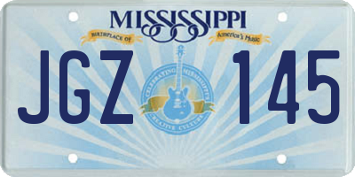 MS license plate JGZ145