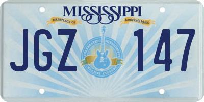 MS license plate JGZ147