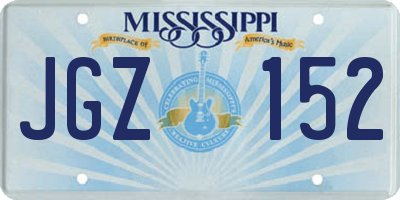 MS license plate JGZ152
