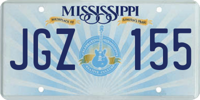 MS license plate JGZ155
