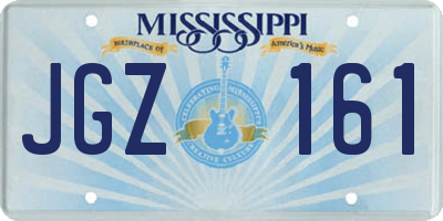 MS license plate JGZ161