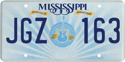 MS license plate JGZ163