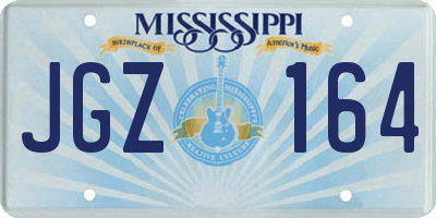 MS license plate JGZ164