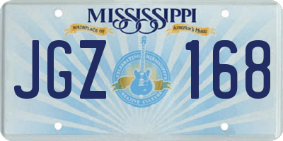 MS license plate JGZ168