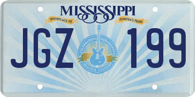 MS license plate JGZ199
