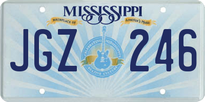 MS license plate JGZ246