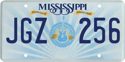 MS license plate JGZ256