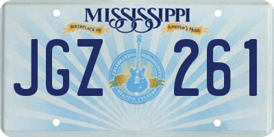 MS license plate JGZ261