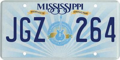 MS license plate JGZ264