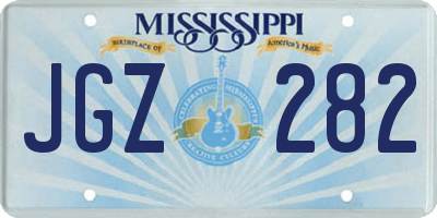 MS license plate JGZ282