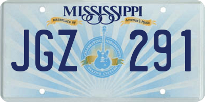 MS license plate JGZ291