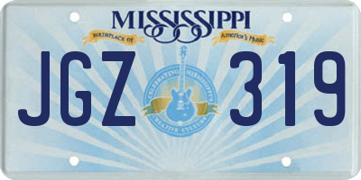 MS license plate JGZ319
