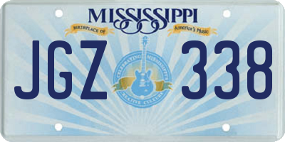MS license plate JGZ338