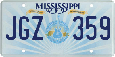 MS license plate JGZ359
