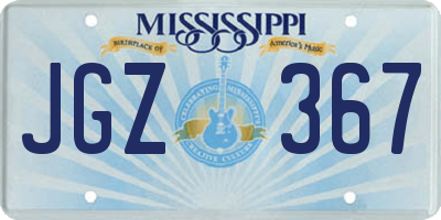 MS license plate JGZ367