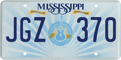 MS license plate JGZ370
