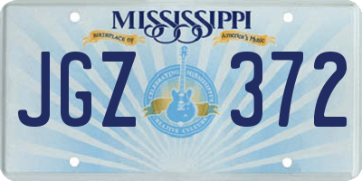 MS license plate JGZ372
