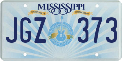 MS license plate JGZ373