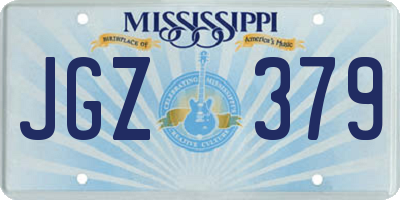 MS license plate JGZ379