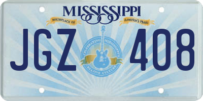 MS license plate JGZ408