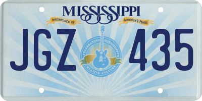 MS license plate JGZ435