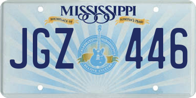 MS license plate JGZ446