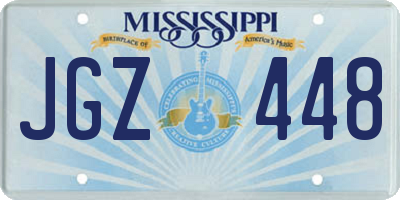 MS license plate JGZ448