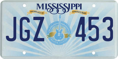 MS license plate JGZ453