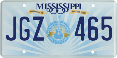 MS license plate JGZ465