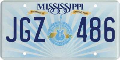 MS license plate JGZ486