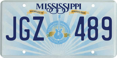 MS license plate JGZ489