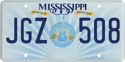 MS license plate JGZ508