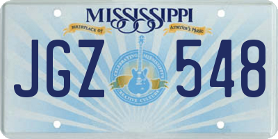 MS license plate JGZ548