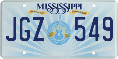 MS license plate JGZ549
