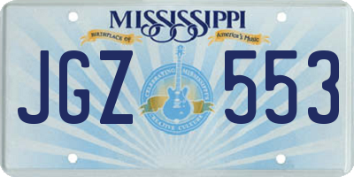 MS license plate JGZ553