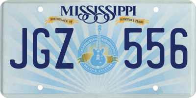 MS license plate JGZ556