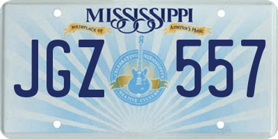 MS license plate JGZ557