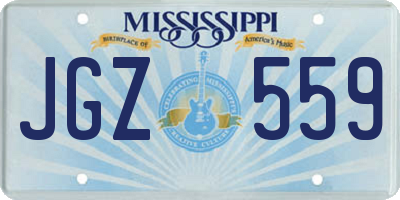 MS license plate JGZ559