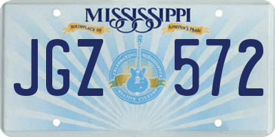MS license plate JGZ572