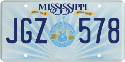 MS license plate JGZ578