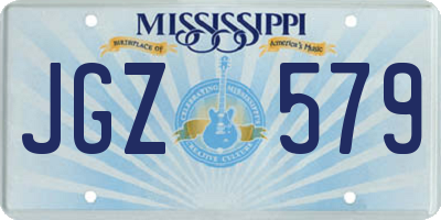 MS license plate JGZ579