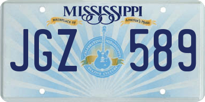 MS license plate JGZ589