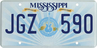 MS license plate JGZ590