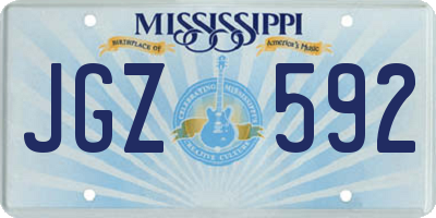 MS license plate JGZ592