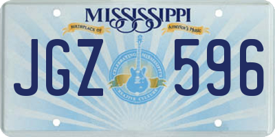 MS license plate JGZ596