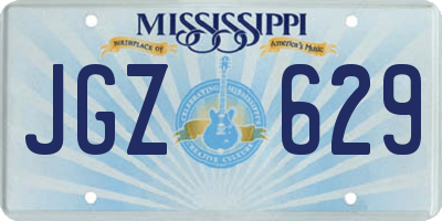 MS license plate JGZ629