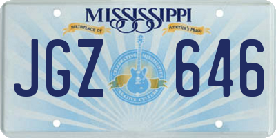 MS license plate JGZ646