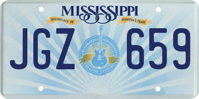 MS license plate JGZ659
