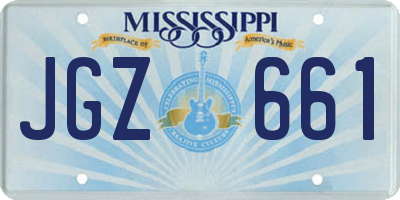 MS license plate JGZ661