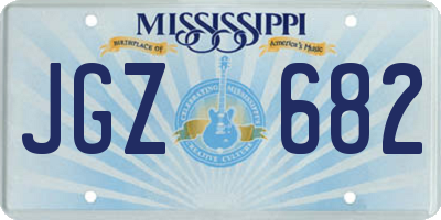 MS license plate JGZ682